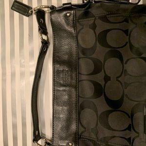 Coach handbag with silver hardware.